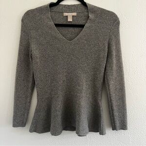 Banana Republic Gray V-Neck Sweater